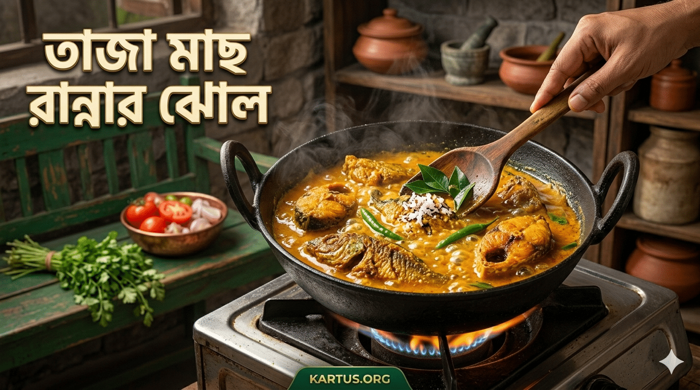 মাছ রান্নার ঝোল প্রস্তুতির ছবি